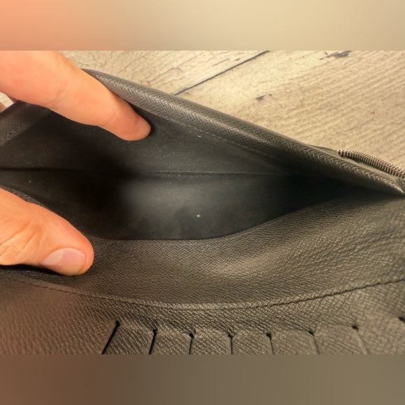 Louis Vuitton Long Wallet Zippy Vertical Ardoise Black Taiga - Picture 14 of 16